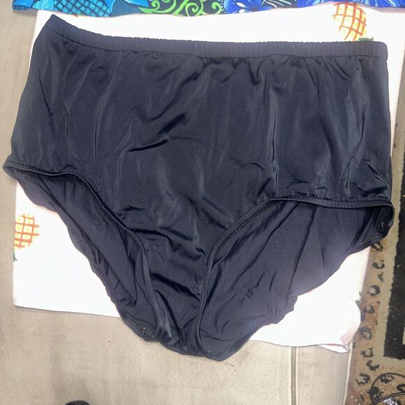 Maxine of Hollywood 2 Piece Blue Floral Takini Top w Bottom Swimsuit Set Size 24 - Picture 3 of 8